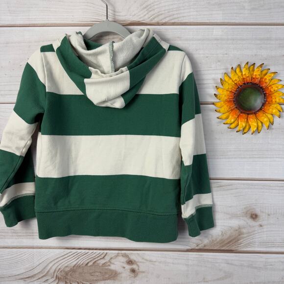 Crewcuts Kids Striped Hoodie Sweatshirt Green White‎ XS (4-5) - Picture 2 of 3